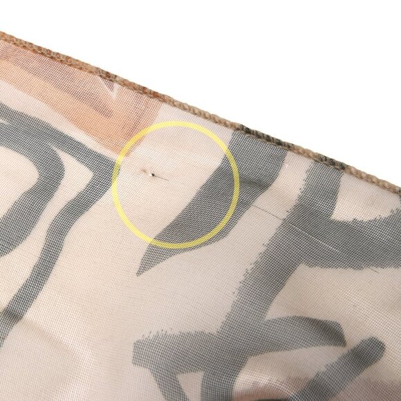 Abstract Print Sheer Long Scarf Shawl Geo Print Orange Brown - Picture 6 of 8